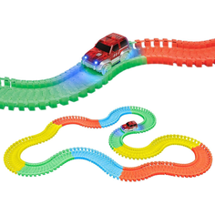 Galaxy Flex-Track 220-Piece Glow-in-the-Dark Track with Electric LED Light Car product